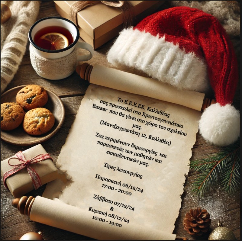 ΠΡΟΣΚΛΗΣΗ ΓΙΑ BAZAAR 2024